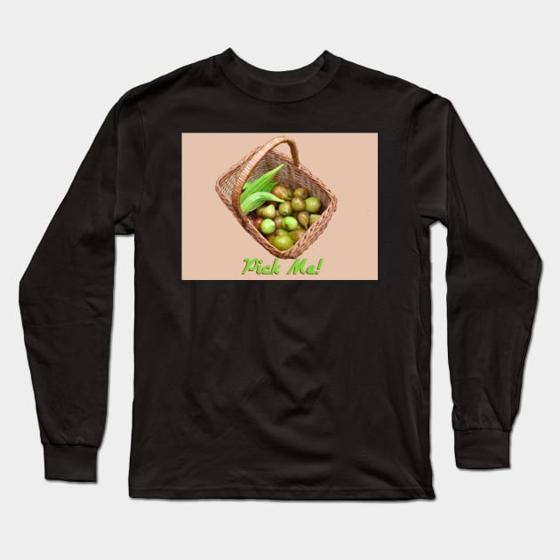 Summer Harvest "Pick Me!" Long Sleeve T-Shirt by LochNestFarm